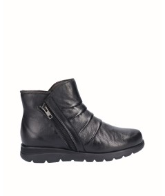 BOTIN PIEL NEGRO CON CREMALLERA