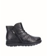 BOTIN PIEL NEGRO CON CREMALLERA