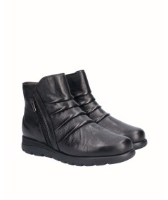 BOTIN PIEL NEGRO CON CREMALLERA