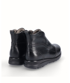 Animal print wedge ankle boots