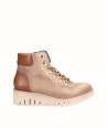 BOTIN PIEL CORDONES BEIG MARRON