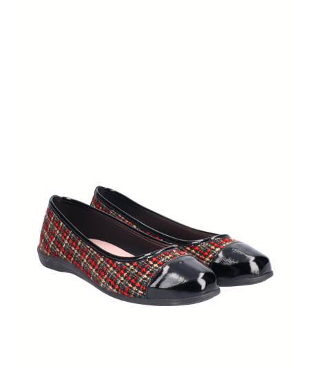 Red flat ballerina