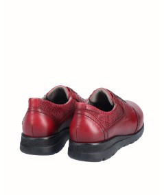 ZAPATO PIEL ROJO CON ELASTICO