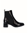Black patent leather ankle...