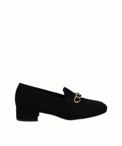 Zapato tacón piel ante negro