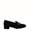 Zapato tacón piel ante negro