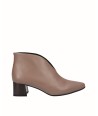 Taupe smooth leather...