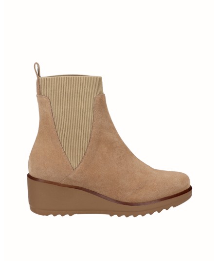 Beige suede leather wedge...