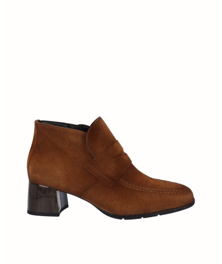 Brown suede leather...
