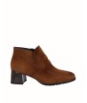 Brown suede leather...
