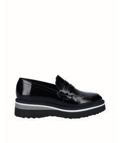 Zapato plataforma piel charol negro
