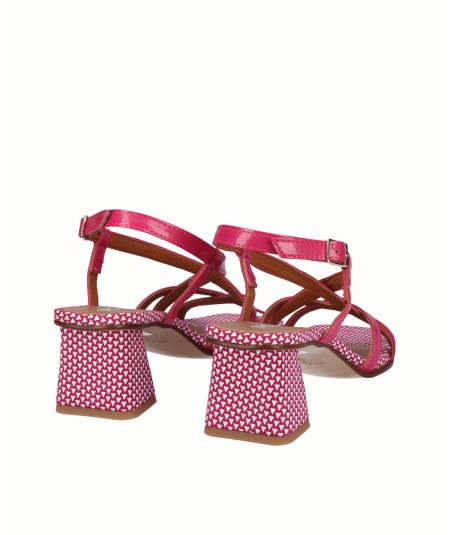 Fuxia fancy heeled sandal