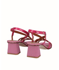 Fuxia fancy heeled sandal