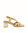 Yellow fantasy heeled sandal