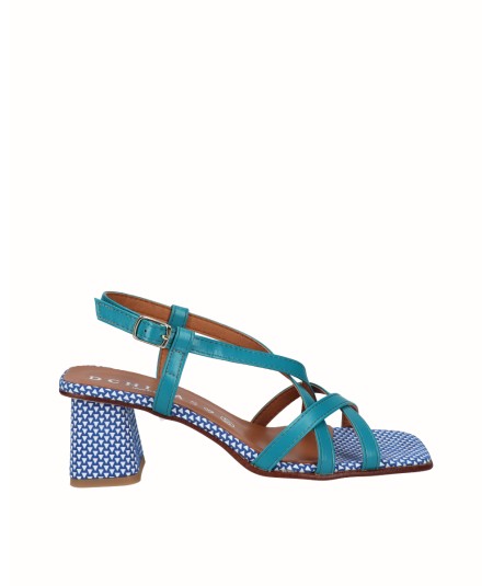 Blue fantasy heeled sandal