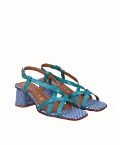 Blue fantasy heeled sandal