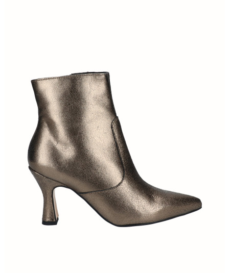 Gray metallic leather...