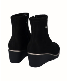 Botín cuña licra hidrofugada negro